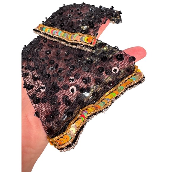 Vintage Naeem Khan Riazee for Neiman Marcus Beaded Sequin Mesh Mini Dress Size 4 - Picture 6 of 11